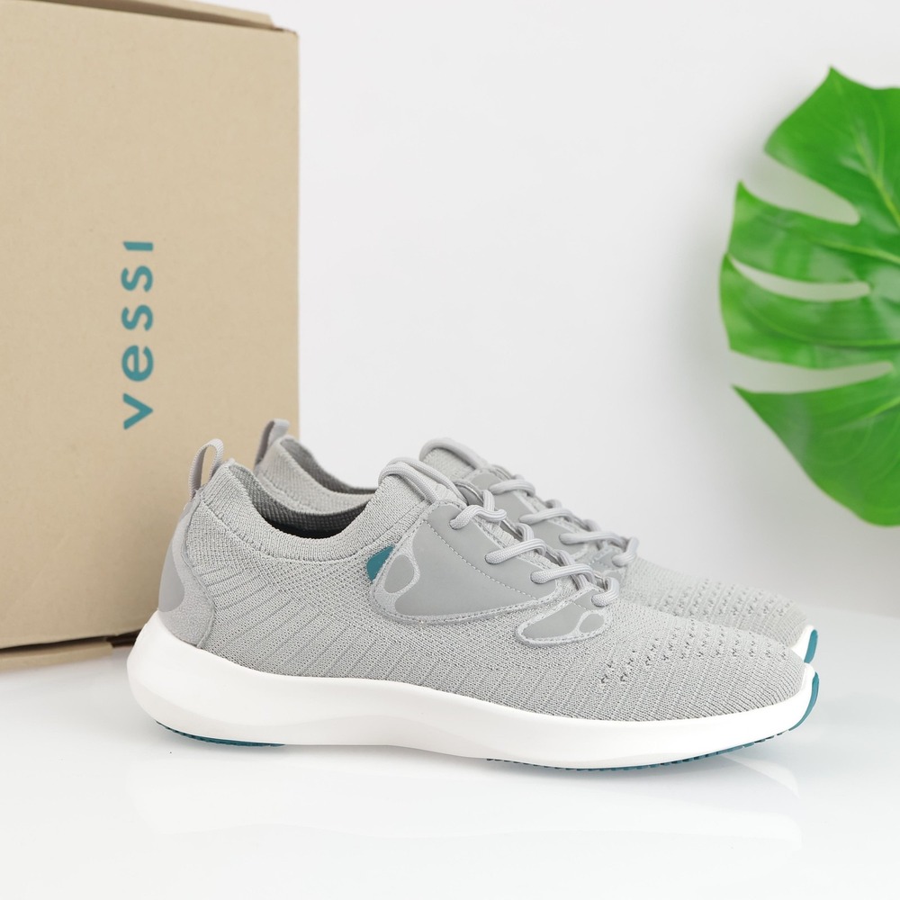 Vessi Shoes Womens Everyday Move Sneakers Size 8 Waterproof Gray Knit Comfort